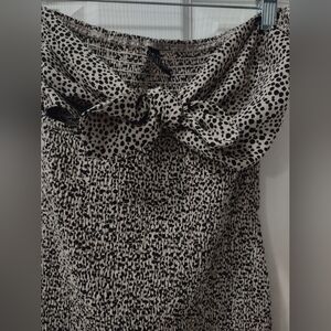 Windsor strapless tie front stretchy dress size M adorable animal like print!